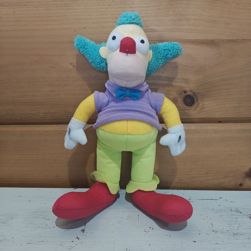 Crusty the Clown Plush Toy Character from the Simpsons Universal Studios 8"